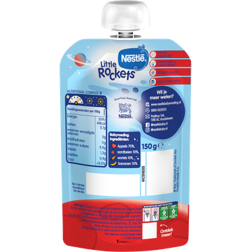 Little Rockets New Nestlé Little Rockets Smoothie Appel, Aardbei, Banaan & Wortel 2+ Jaar ...