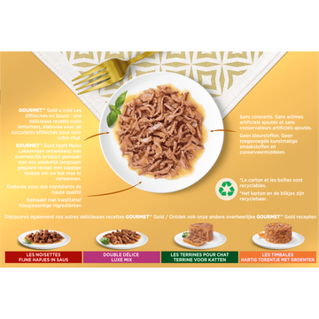 Gourmet Gold Malse Lekkernijen 12 x 85 g - Kip Varianten | De