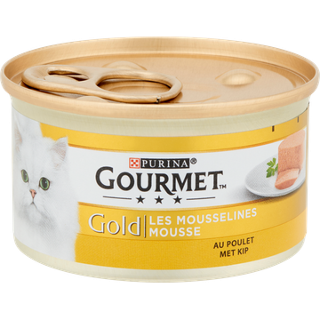 Purina Gourmet Gold mousse met konijn, rund, kalf, lam